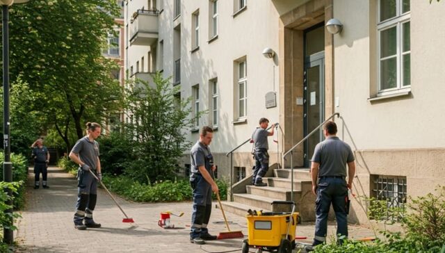 Hausmeisterservice Berlin: Team sorgt für Sauberkeit, Wartung und kleine Reparaturen an Berliner Immobilien.